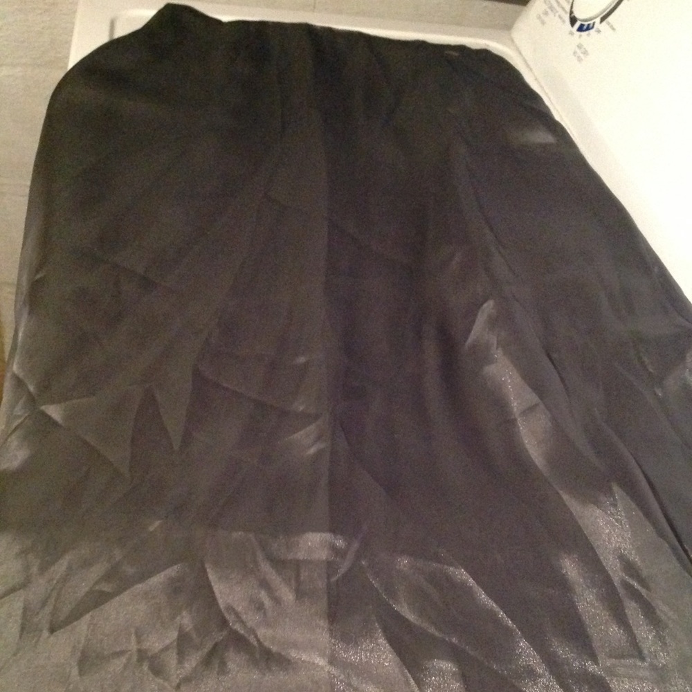 Long silver skirt, size 10